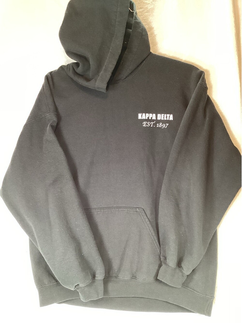 Kappa Hoodie Mens Large Black Sweatshirt Graphic